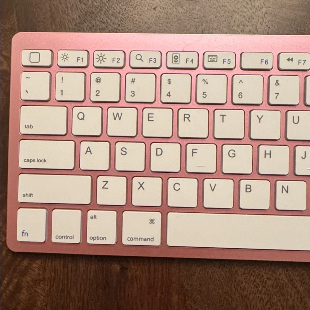 Pink Wireless Bluetooth Keyboard Battery Operated